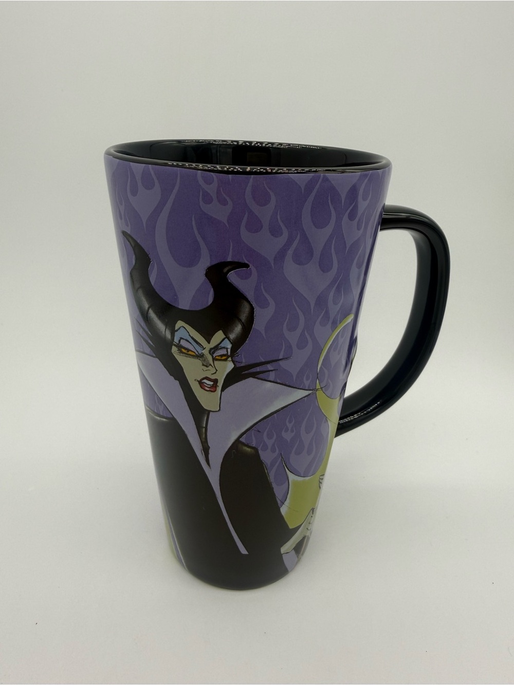 Disney Parks Maleficent Tall Ceramic Coffee Tea Mug Sleeping Beauty Black Purple